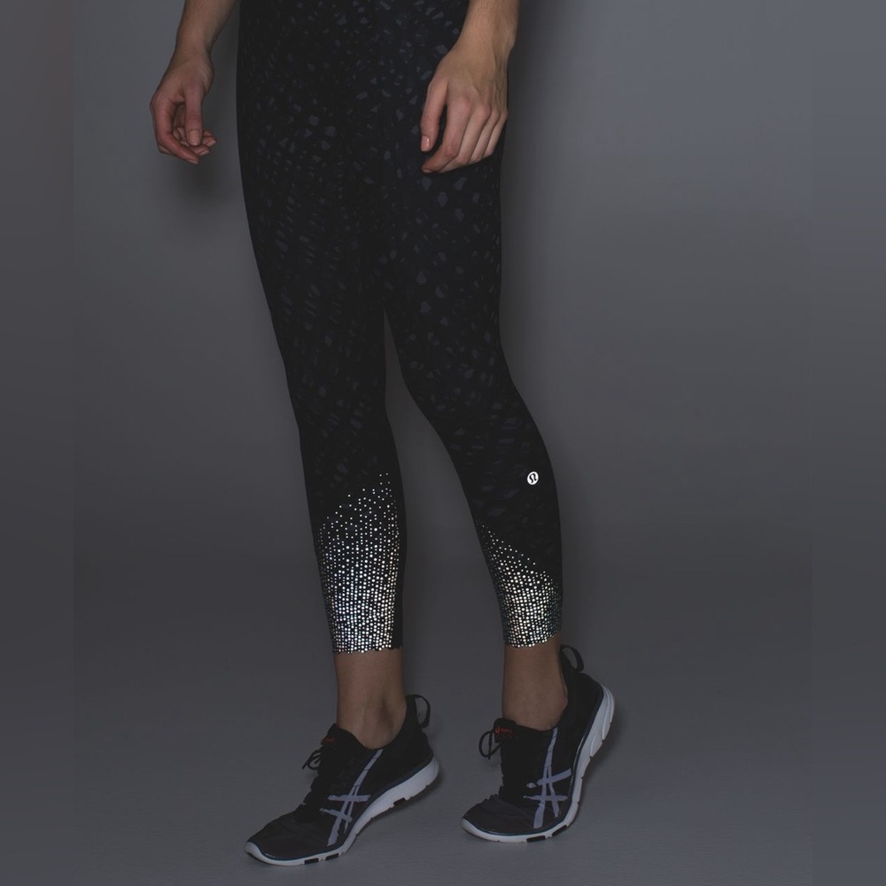 Lululemon Tight Stuff Tight (Reflective) Simply Lace Play Dark Slate Black 4